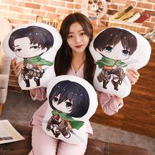 Attack On Titan Pillow Soft Toy Manga Peripheral Double Sided Anime Plushie Doll Eren Mikas Cushion Pillow Stuffed Plush Toy 2024 - buy cheap