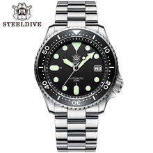 STEELDIVE Japan skx007 маленькие часы Abalone 316L из нержавеющей стали для подводного погружения 200 м механические керамические Безель часы для дайверов мужские 2024 - купить недорого