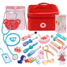 Juguetes de madera para niños, juego de simulación médico, Kit médico de inyección de enfermera, juguete clásico 2024 - compra barato