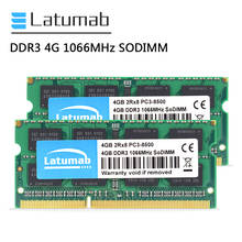 Latumab RAM DDR3 4GB 8GB 16GB 1066mhz Память ноутбука PC3-8500 SODIMM память 204Pin 1,5 V ноутбук Память память DDR3 RAM Модуль 2024 - купить недорого