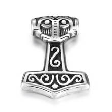 Stainless Steel Viking Thor's Hammer Pendant Vintage Rune Necklace Pendants DIY Accessories Jewelry Making Supplies 2024 - buy cheap