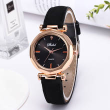 2022 Hot Sale Fashion Women Leather Casual Watch Luxury Analog Quartz Crystal Ladies Simple Wristwatch Diamond Bracelet Clocks 2024 - buy cheap