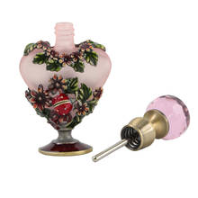 5ml Vintage Perfume Bottle Empty Heart Crystal Metal Essential Oils Dropper Refillable Bottles Flowers Women Decor Wedding Gift 2024 - buy cheap