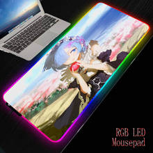 Mrgbestrgb base para mouse e mouse de jogos, mousepad gamer rgb macio com luz de led, para pc e escritório xxl 2024 - compre barato