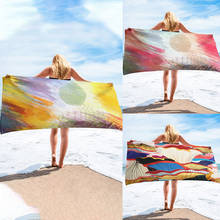 2021 Fashion Colorful Microfiber Printed Bath Towels Drying Quicky-Dry Microfiber Towel Good Quality Summer Beach Towel 2024 - buy cheap