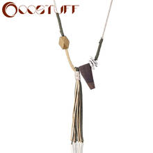 Jewelry Long Necklaces Vintage Women Wood Beads Tassel Statement necklaces & pendants Goth Chains Handmade Jewellery Suspension 2024 - buy cheap
