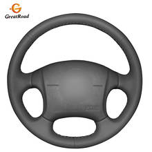 Negro cuero genuino protector para volante de coche para 2004-2011 Hyundai Elantra viejo Elantra 2024 - compra barato