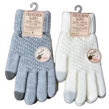 1 Pair Women Men Full Finger Gloves Thicken Cashmere Knitted Wrist Mittens Touch Screen Winter Warm Driving Ski Windproof Glove 2024 - buy cheap