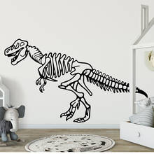 Pegatina de pared de dinosaurio t-rex, calcomanía grande de Sketon, Parque Jurásico de dibujos animados para habitación de niños, sala de estar 2024 - compra barato