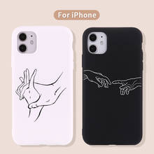 Lover Hand Line Simple Phone Cover For iPhone 12 13 Mini 11 Pro Max X XS XR Max 7 8 7Plus 8Plus SE Soft Silicone Case Fundas 2024 - buy cheap