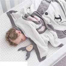 Instagram Fashionable Cartoon Animal Baby Blanket Thickened Knitting Double-side Infant Toddler Bedding Warm Outside Swaddle 2024 - buy cheap