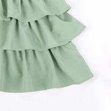 Летнее милое черное, зеленое бальное платье, платья для девочек детское праздничное платье для танцев для девочек однотонное многослойное платье-пачка с оборками без рукавов, От 2 до 6 лет 2024 - купить недорого