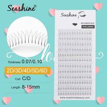 Seashine Lashes Extension Pre Made Fans 2D/3D/4D/5D/6D Russian Volume Lashes Makeup tools Eyelash Extension Supplier 2024 - buy cheap