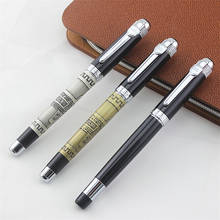 Шариковая ручка Jinhao, 0,7 мм, черная, стержень 189, Золотая Шариковая ручка для офиса и студентов/металлическая шариковая ручка/гелевые ручки для друзей 2024 - купить недорого