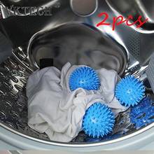 Bolas de secagem em pvc, 2 peças, 6.5cm, reutilizáveis, ferramentas de limpeza, secagem de roupas, amaciante de roupas, acessórios de lavagem 2024 - compre barato