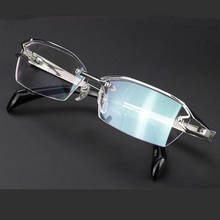 BETSION    Titanium Silver Eyeglass Frames Glasses Spectacles Half Rimless  Myopia Prescription Optical Eyewear 2024 - buy cheap