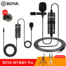 BOYA BY-M1PRO/M1 6m Clip-on Lavalier Mini Audio 3.5mm Collar Condenser Lapel Micphone for iPhone Android DSLR Camcorder Recorder 2024 - buy cheap