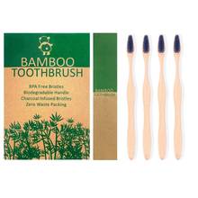 Escova de dentes zero resíduos, escova de dentes de bambu natural biodegradável 2024 - compre barato