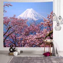 Beautiful Landscape Tapestry Pink Sakula Floral Wall Hanging Tapestry Sweet Wedding Home Decor Small Size Bedroom Wall Tapestry 2024 - buy cheap