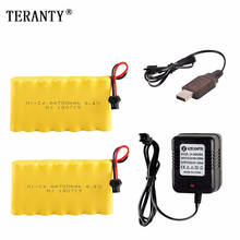 Batería recargable ni-cd de 8,4 v y 700mah, Cargador USB para juguetes Rc, coche, tanque, tren, Robot, barcos, pistolas, AA, 8,4 v, enchufe SM 2024 - compra barato