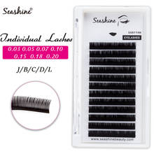 Seashine Eyelashes Extension Individual Lashes 12 Lines/Tray J/B/C/D/L Russia Volume Lashes Extension Supplies Natural Long OEM 2024 - buy cheap