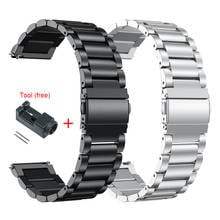 Correa de reloj de 20mm/22mm para Samsung Galaxy watch 3, 45mm/42mm/Active-2 Gear S3 Frontier, pulsera de Metal para Huawei GT/2/2e, correa de 46 mm 2024 - compra barato