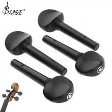 4pcs/lot 3/4 & 4/4 Ebony Violin Tuning Pegs Inlay Shell with Open Hole for Violin Musical Instrument Accessories 2024 - buy cheap