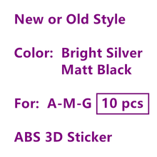 10pcs Silver Black ABS Letters Sticker 2024 - buy cheap