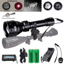 IR 850nm Night Vision Rifle Scope Weapon Light 800 Yards Zoomable Infrared Hunting Flashlight+Switch+2*26650+Mount+Charger 2024 - buy cheap