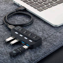 Hub USB 3.0 Hub USB Splitter High Speed 4/7 Port All In One For PC Windows Computer PC Accessories 2024 - buy cheap