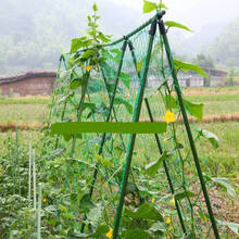 Зеленая нейлоновая сетка для сада, сетка 10 х10 см, поддержка подъема, сетки для растений, забор для выращивания, сетка для скалолазания, утолщенная линия 2024 - купить недорого