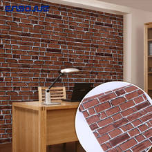 À prova dwaterproof água pvc tijolo muursticker auto-adesivo 3d papel de parede dormitório universitário quarto estudo decoração da parede de tijolo de café adesivo de parede 2024 - compre barato
