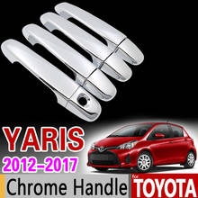for Toyota Yaris XP130 Vitz 2012-2017 Luxurious Chrome Handle Cover Trim Set 2013 2014 2016 Car Accessories Sticker Car Styling 2024 - buy cheap