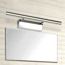 Luminária led moderna de aço inoxidável, 3w, 5w, 7w, lâmpada de espelho para banheiro, integrado, para parede, iluminação 100-240v 2024 - compre barato