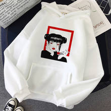 Sudadera con capucha para mujer, suéter de manga larga estilo vintage, top thrasher Harajuku, ropa de talla vintage para mujer 2024 - compra barato