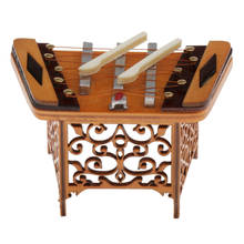 Miniature Dulcimer Yangqin Musical Instrument 1/12 Dollhouse Accessories DIY 2024 - buy cheap