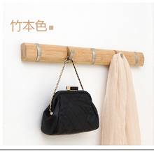 Gancho de madera de bambú para ropa, perchas de estilo japonés para puerta, colgador de montaje en pared 2024 - compra barato