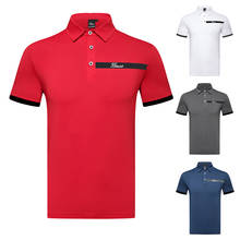 Новая мужская футболка для гольфа, новая летняя спортивная одежда для гольфа, рубашка с коротким рукавом, дышащая рубашка-поло для мужчин 2024 - купить недорого