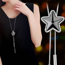 Crystal Star Long Necklace For Women Fashion Simple Tassels  Necklaces & Pendants Jewelry chic Collier Femme 2024 - buy cheap