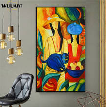 Pintura al óleo abstracta hecha a mano sobre lienzo, obras famosas de arte abstracto de Picasso, pintura para el hogar, sin marco 2024 - compra barato