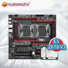 HUANANZHI X99 T8D Motherboard with XEON E5 2678 V3*2 Combo Kit Set LGA 2011-3 E5 V3 DDR3 RECC 256GB SATA3 E-ATX Server 2024 - buy cheap