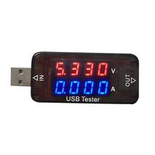 USB зарядное устройство Тестер двойной ряд показывает USB ток напряжение зарядный детектор мобильный ток питания и Вольтметр Амперметр Напряжение 2024 - купить недорого