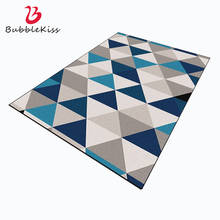 Bubble Kiss-alfombra personalizada para dormitorio, tapete antideslizante para sofá, mesa y puerta, de estilo nórdico, con patrón geométrico azul y gris, para sala de estar 2024 - compra barato