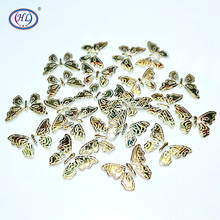 HL 50/100/300pcs 22mmx17mm New Gold Butterfly Plastic Buttons2 Holes DIY Crafts Apparel Sewing Accessories 2024 - buy cheap