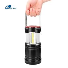 Linterna LED COB 2 en 1, portátil, plegable, antiimpacto, para senderismo, impermeable, ABS, para acampada, alimentada por batería de 18650 2024 - compra barato