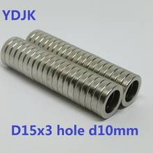 100PCS/LOT  Ring Magnet 15x3 hole 10 N35 Strong mm NdFeB MAGNET 15*3  hole 10  Permanent Magnets 15x3-10 2024 - buy cheap