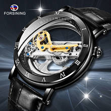 FORSINING 2019 Luxury Skeleton Automatic Mechanical Men Watch Self-Wind Stainless Steel/Genuine Leather Man Business Wristwatch 2024 - buy cheap