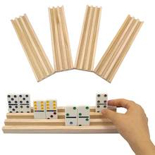 4pcs/set Wooden Domino Trays  Domino Racks for Domino Tiles, Domino Holders for Mexican Train, Mahjong, Domino Games 2024 - buy cheap