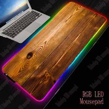 XGZ Gaming Mouse Pad RGB Large Mouse Pad Wood Texture Mouse Mat Computer Mousepad Led Backlight Surface Mause Pad Keyboard Mat 2024 - buy cheap