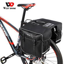 West biking-bolsa de bagagem traseira de 30l para bicicleta, cesta de segurança impermeável com dupla face transparente 2024 - compre barato